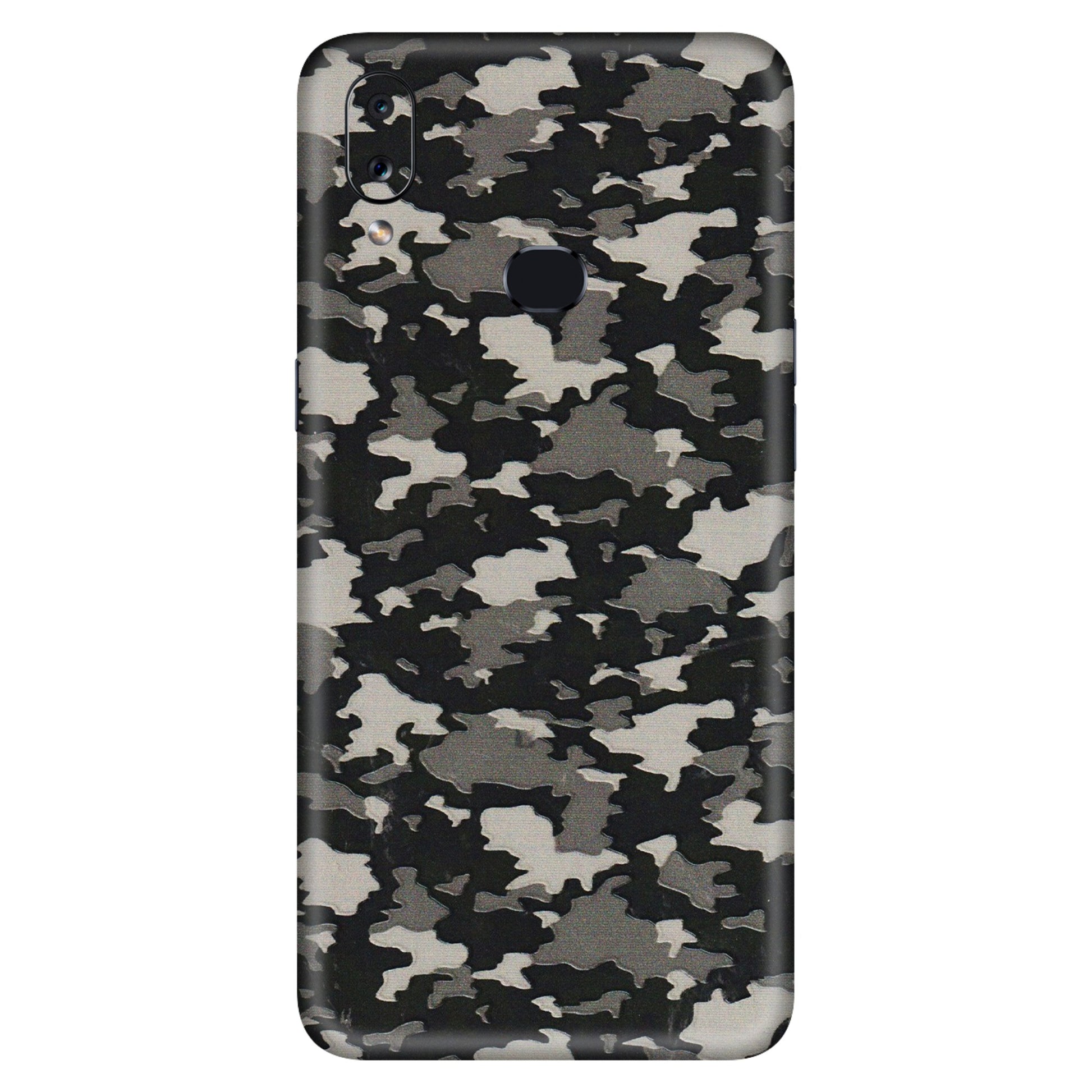 Samsung A/S Series Phone Skins (All Models) - Black/Grey Camoflaunge - 3D Embossed Finish (L-142) Samsung Galaxy A10S