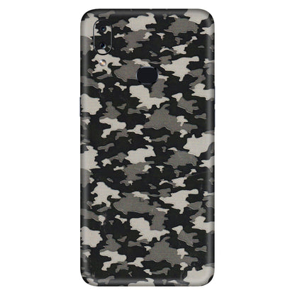 Samsung A/S Series Phone Skins (All Models) - Black/Grey Camoflaunge - 3D Embossed Finish (L-142) Samsung Galaxy A10S