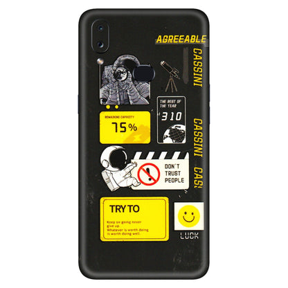 Samsung A/S Series Phone Skins (All Models) - Black Cassini - 3D Embossed Finish (L-161) Samsung Galaxy A10S