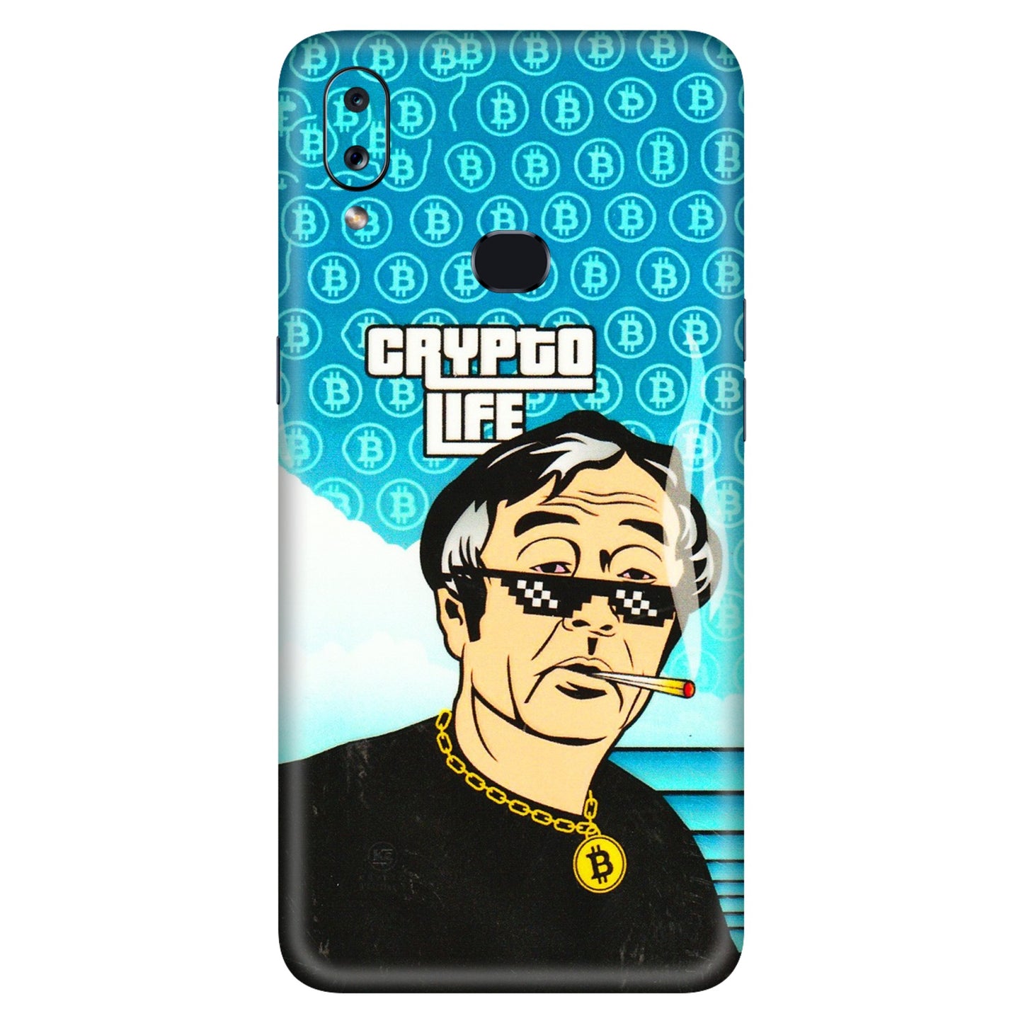 Samsung A/S Series Phone Skins (All Models) - Crypto Thug Life - 3D Embossed Finish (L-179) Samsung Galaxy A10S
