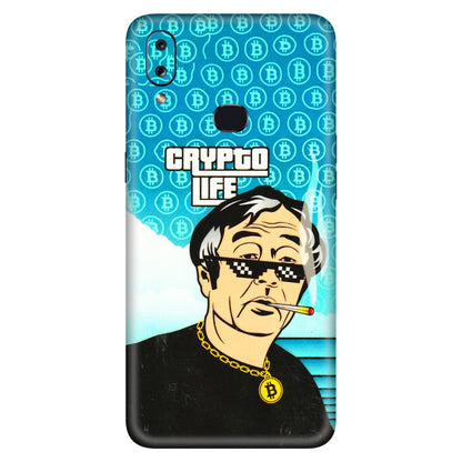Samsung A/S Series Phone Skins (All Models) - Crypto Thug Life - 3D Embossed Finish (L-179) Samsung Galaxy A10S