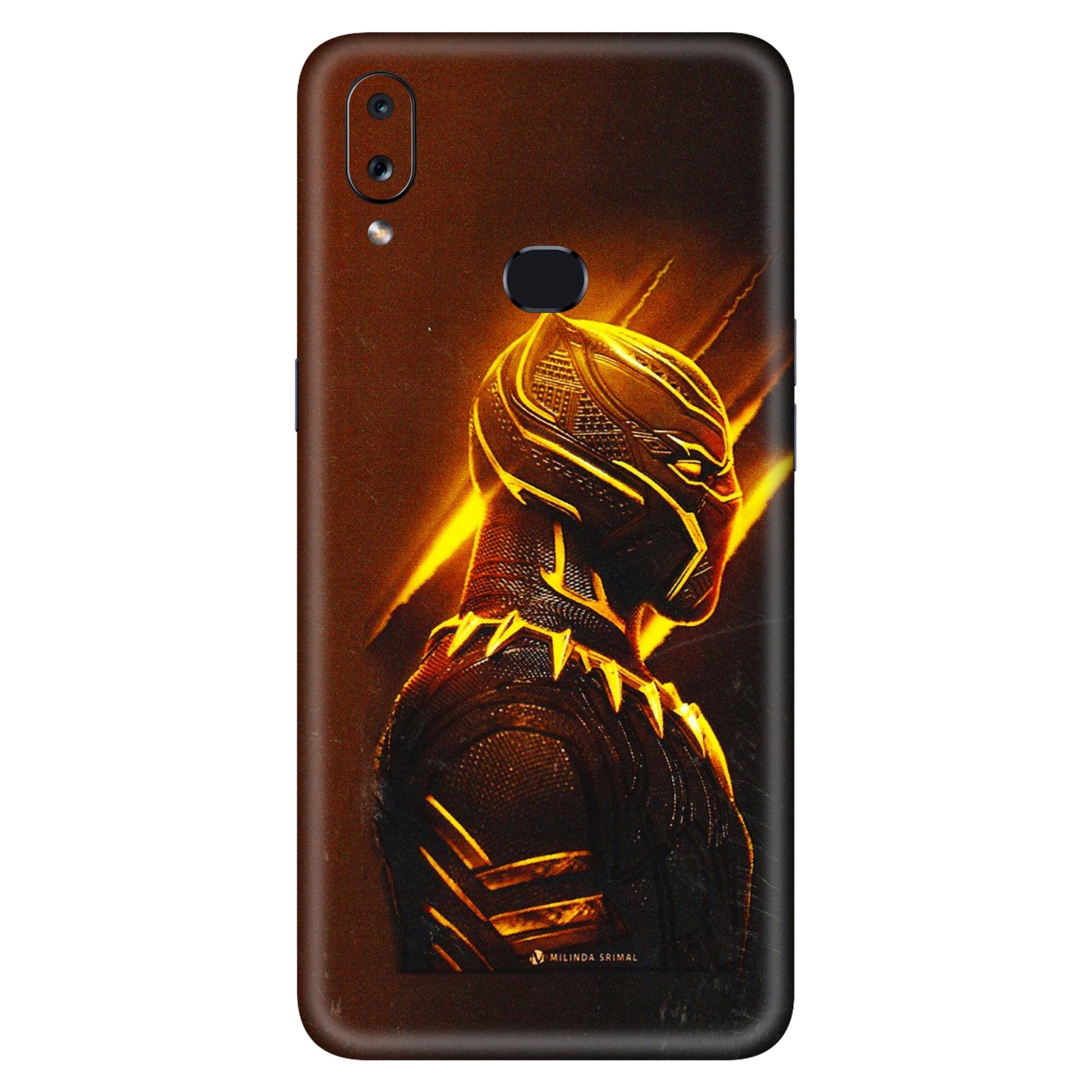 Samsung A/S Series Phone Skins (All Models) - Gold Black Panther - 3D Embossed Finish (L-181) Samsung Galaxy A10S