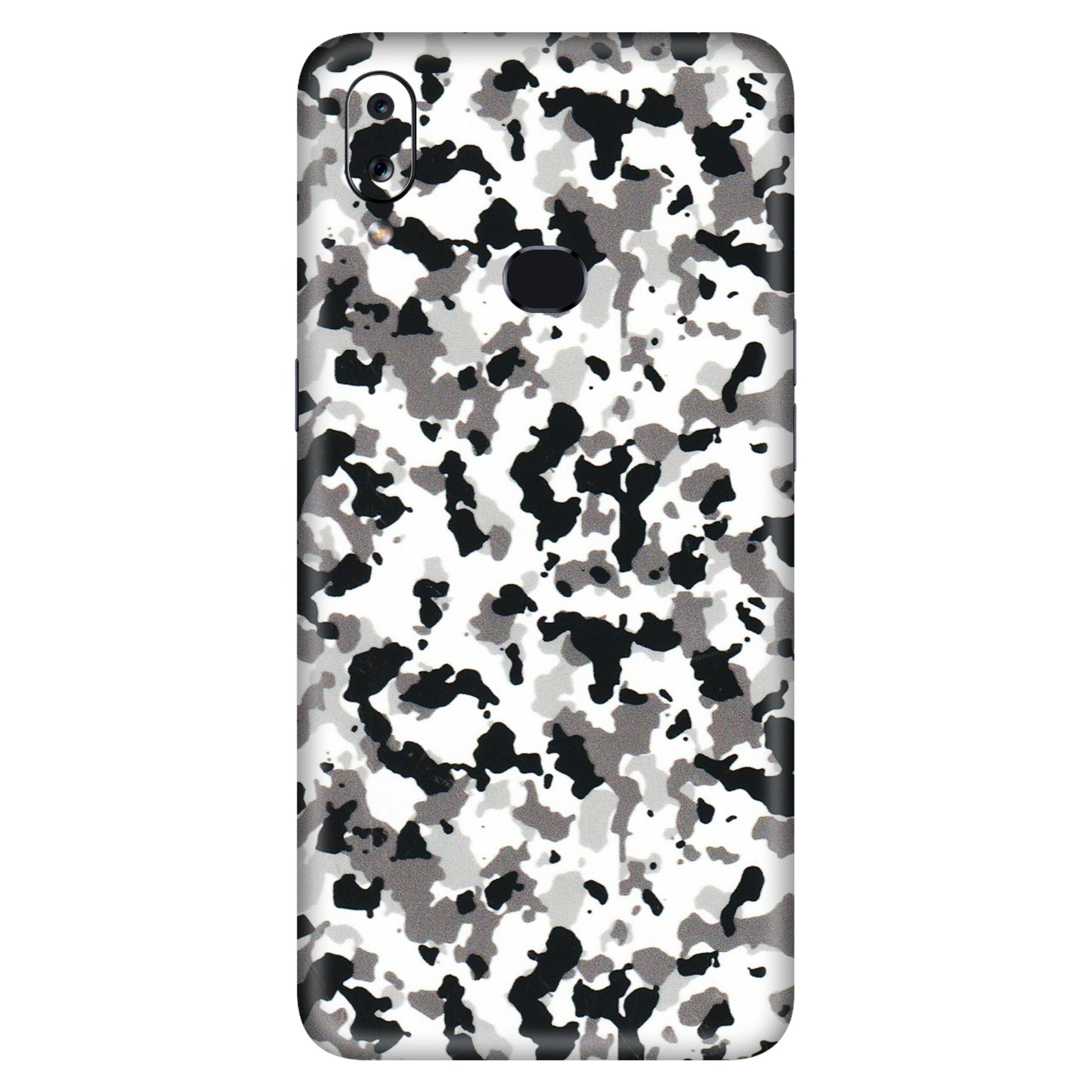 Samsung A/S Series Phone Skins (All Models) - White Black Camouflage - 3D Embossed Finish (L-18) Samsung Galaxy A10S