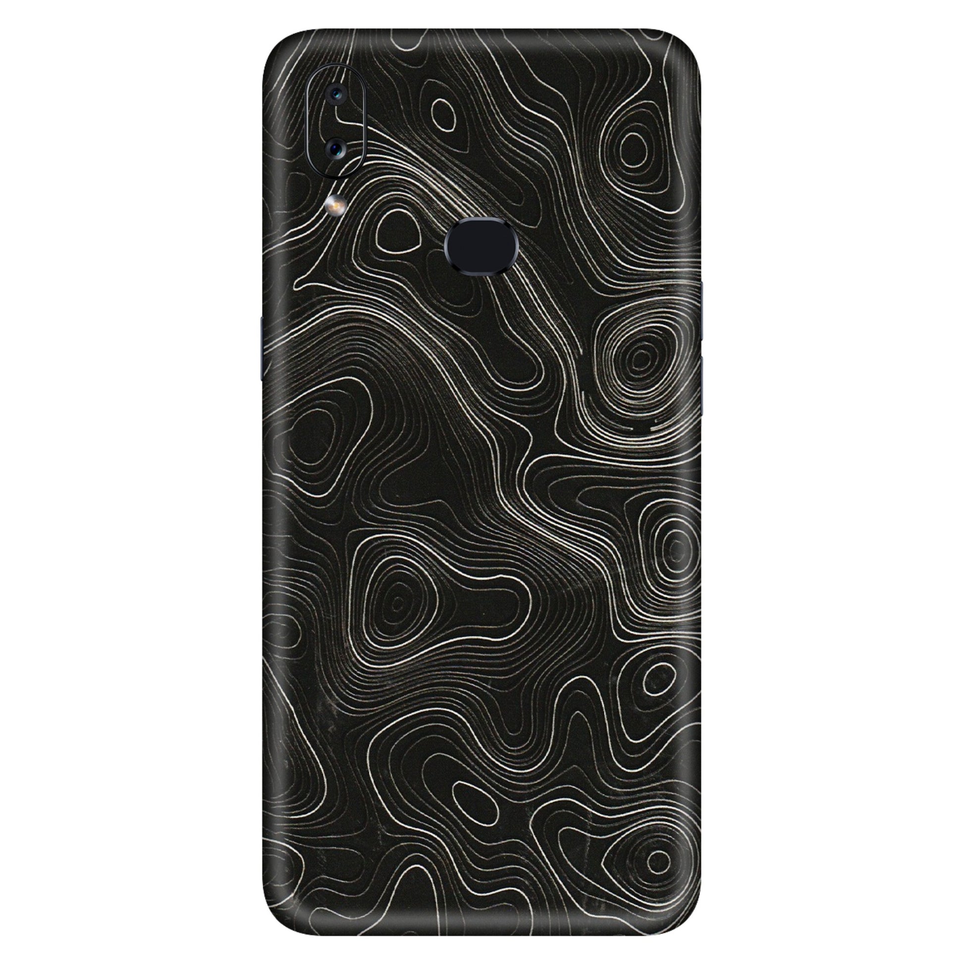 Samsung A/S Series Phone Skins (All Models) - Black Swirl - 3D Embossed Finish (L-196) Samsung Galaxy A10S