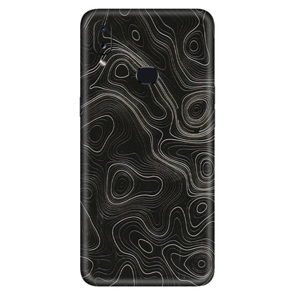Samsung A/S Series Phone Skins (All Models) - Black Swirl - 3D Embossed Finish (L-196) Samsung Galaxy A10S