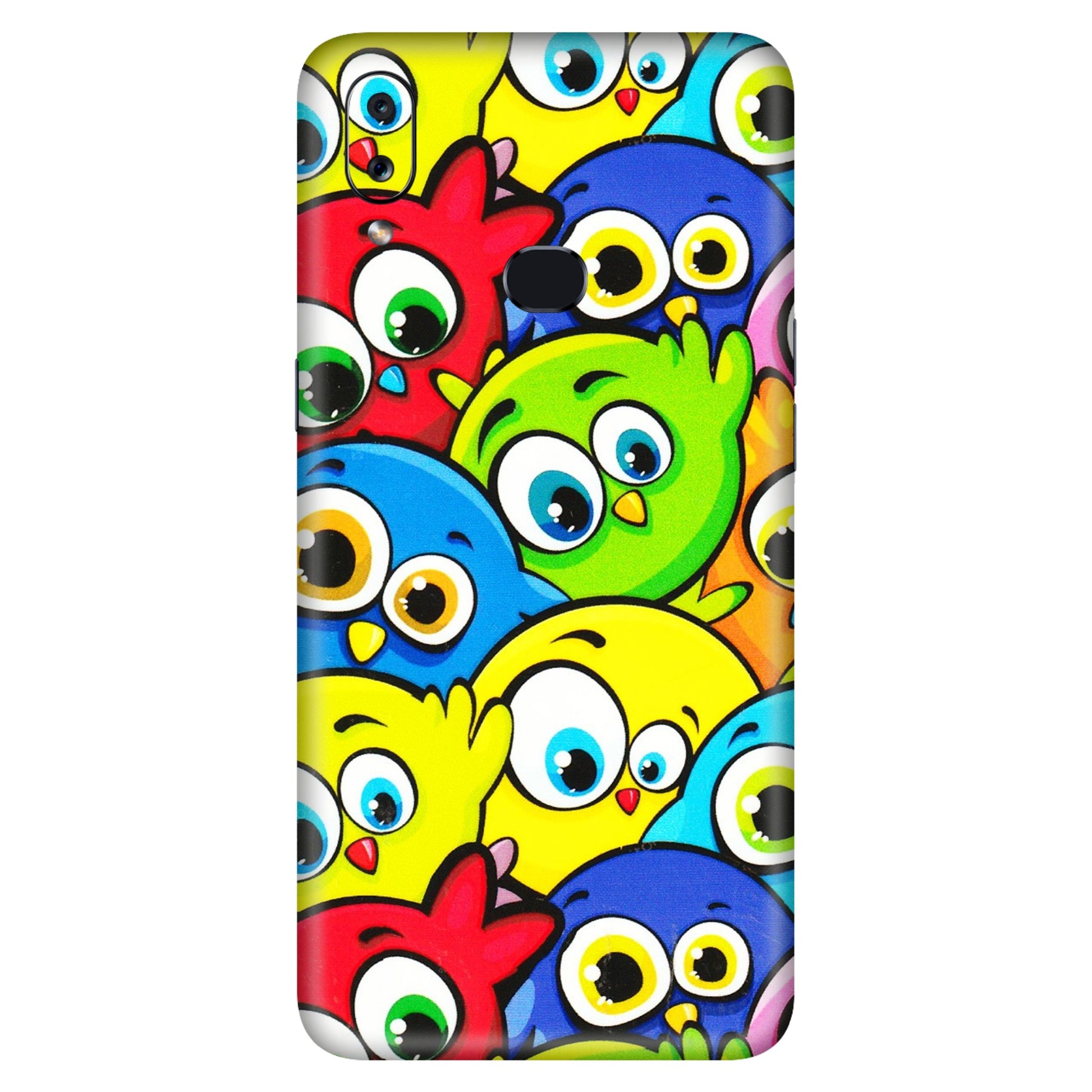 Samsung A/S Series Phone Skins (All Models) - Cute Fluffy Birds - 3D Embossed Finish (L-213) Samsung Galaxy A10S