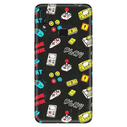 Samsung A/S Series Phone Skins (All Models) - Gaming Doodles - 3D Embossed Finish (L-224) Samsung Galaxy A10S