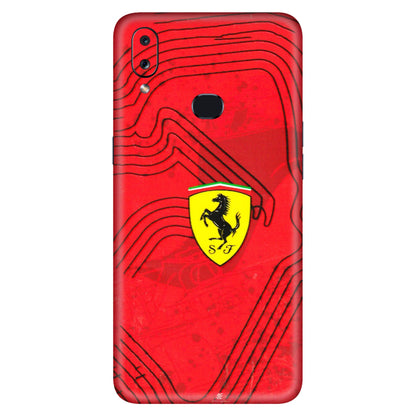 Samsung A/S Series Phone Skins (All Models) - Red Ferrari Logo Stylish - 3D Embossed Finish (L-238) Samsung Galaxy A10S