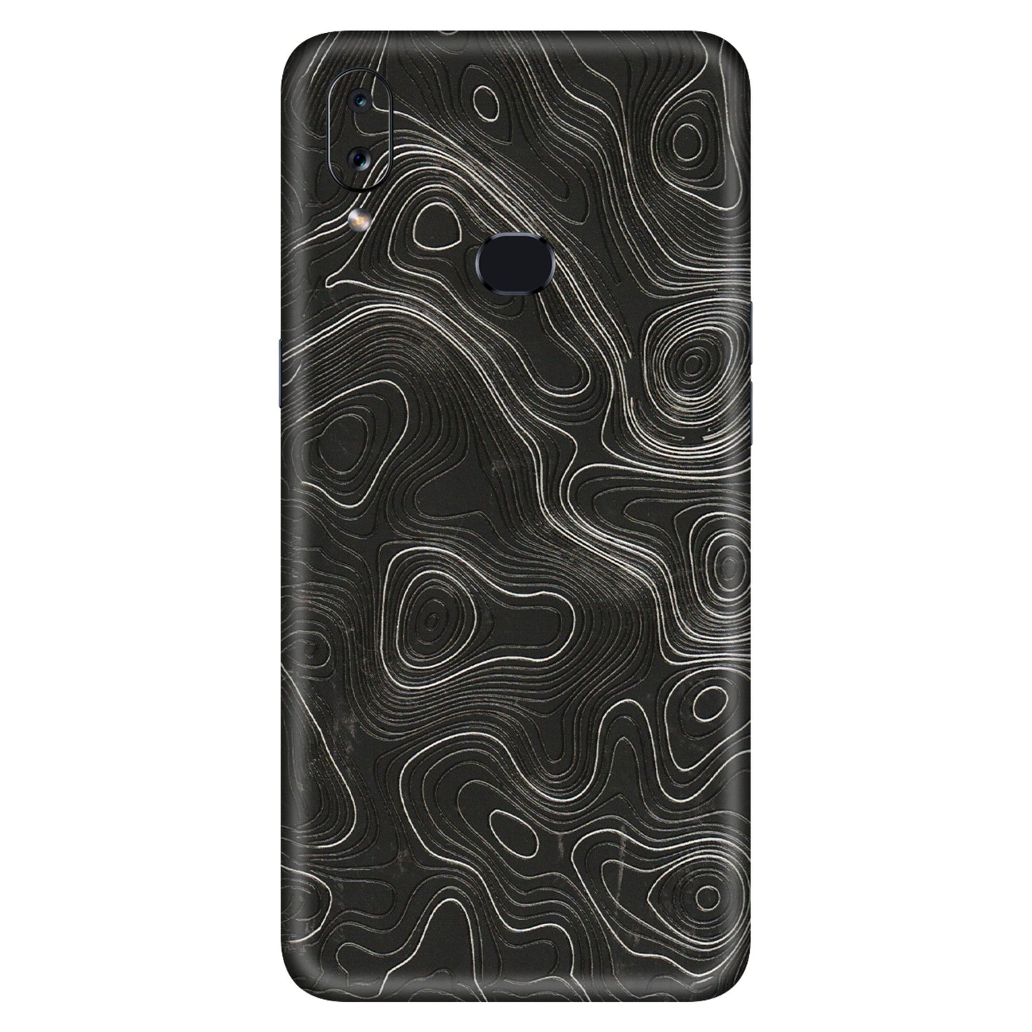 Samsung A/S Series Phone Skins (All Models) - Abstract White Line Map - 3D Embossed Finish (L-269) Samsung Galaxy A10S