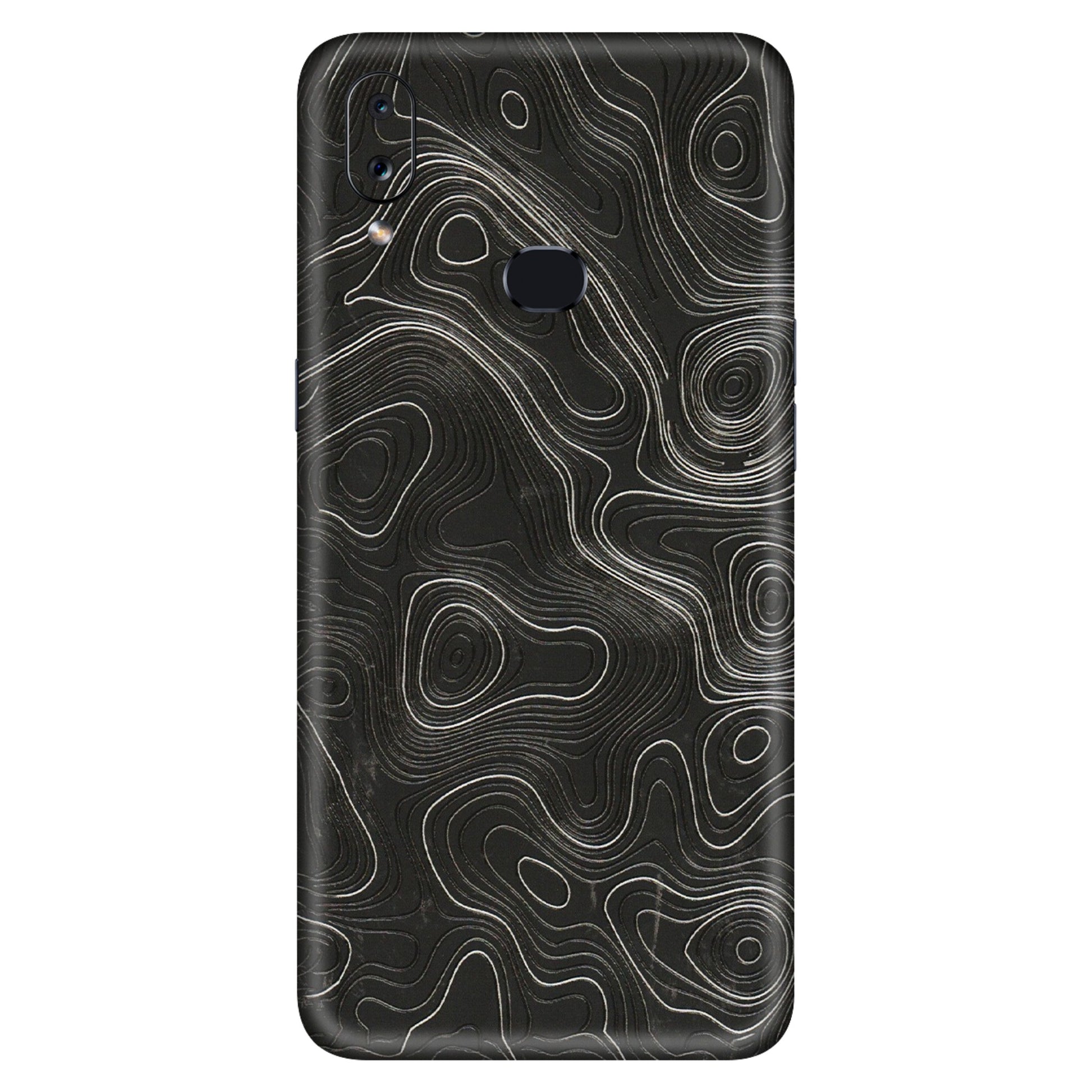 Samsung A/S Series Phone Skins (All Models) - Abstract White Line Map - 3D Embossed Finish (L-269) Samsung Galaxy A10S