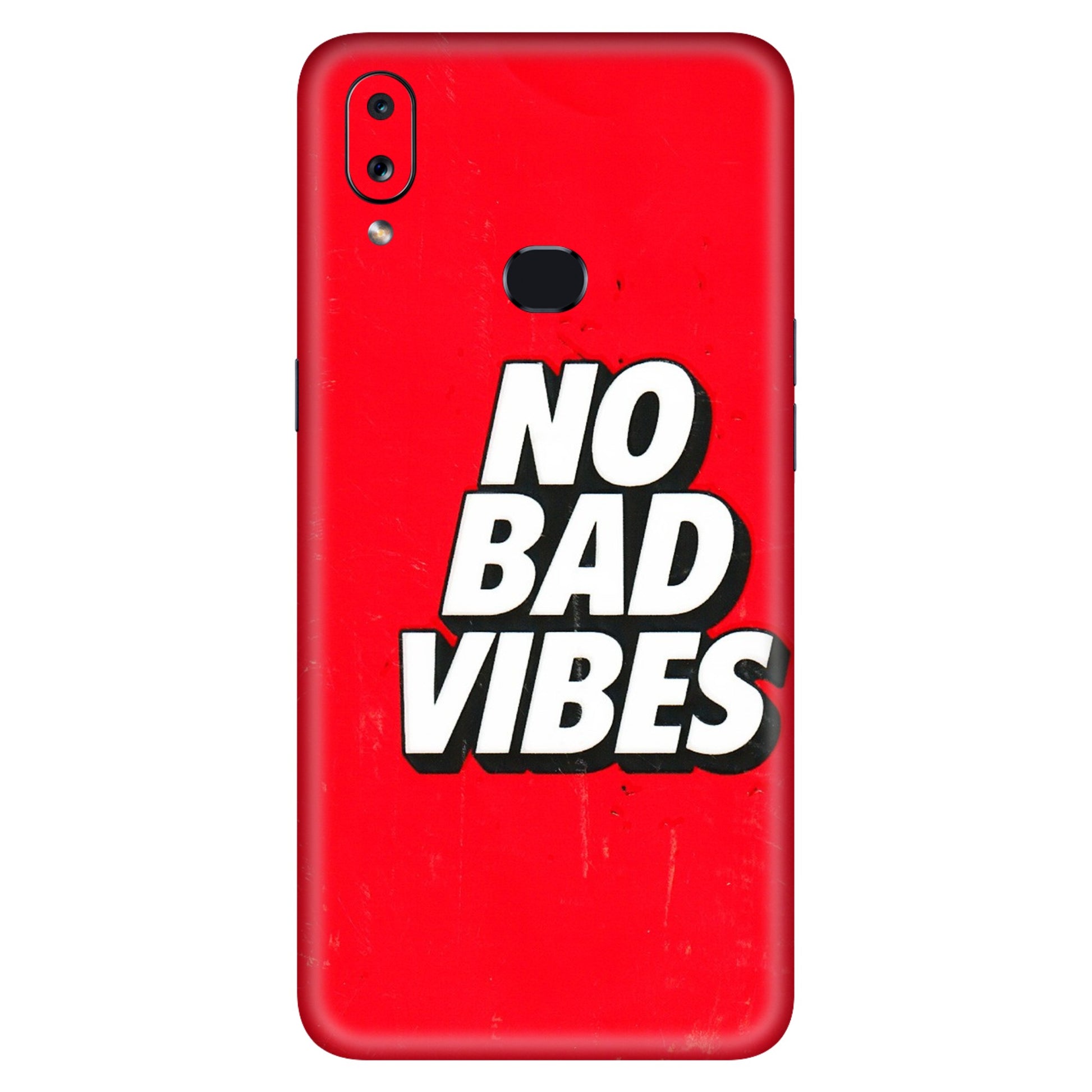 Samsung A/S Series Phone Skins (All Models) - No Bad Vibes - 3D Embossed Finish (L-280) Samsung Galaxy A10S