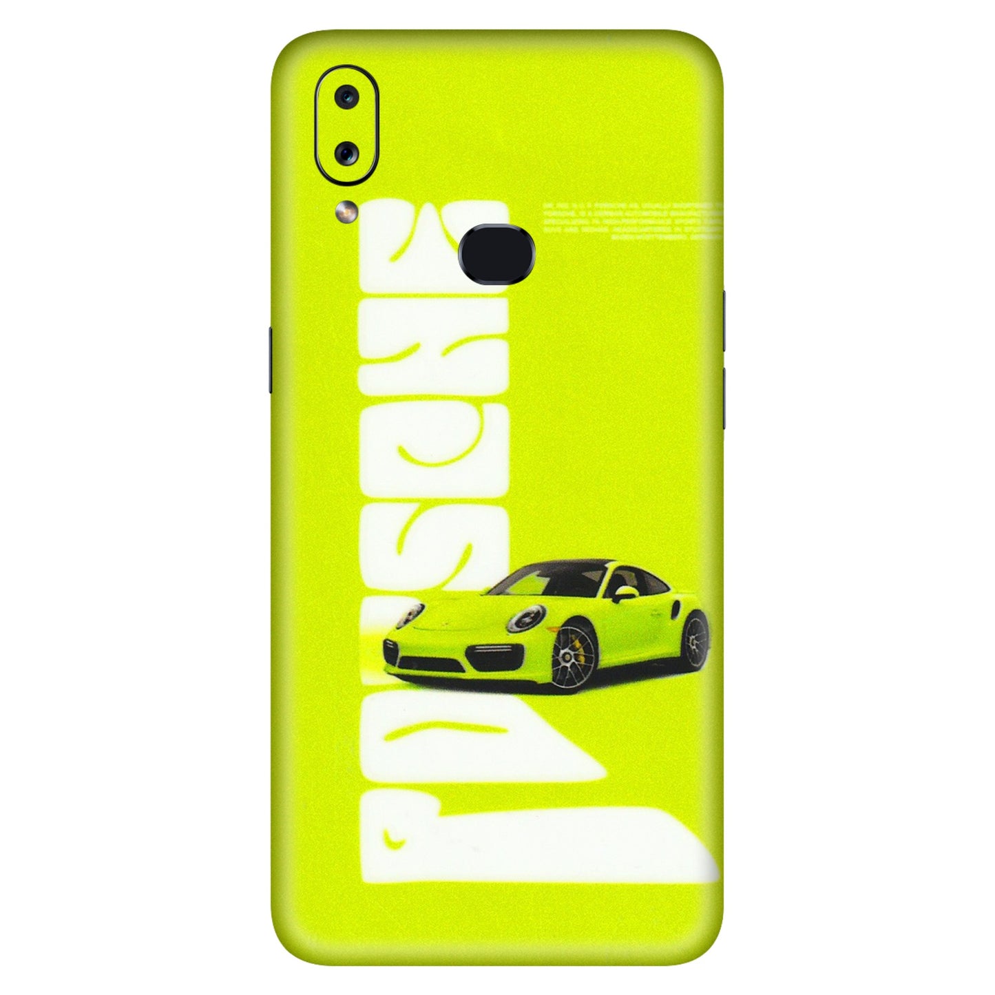 Samsung A/S Series Phone Skins (All Models) - Lime Green Porche - 3D Embossed Finish (L-30) Samsung Galaxy A10S