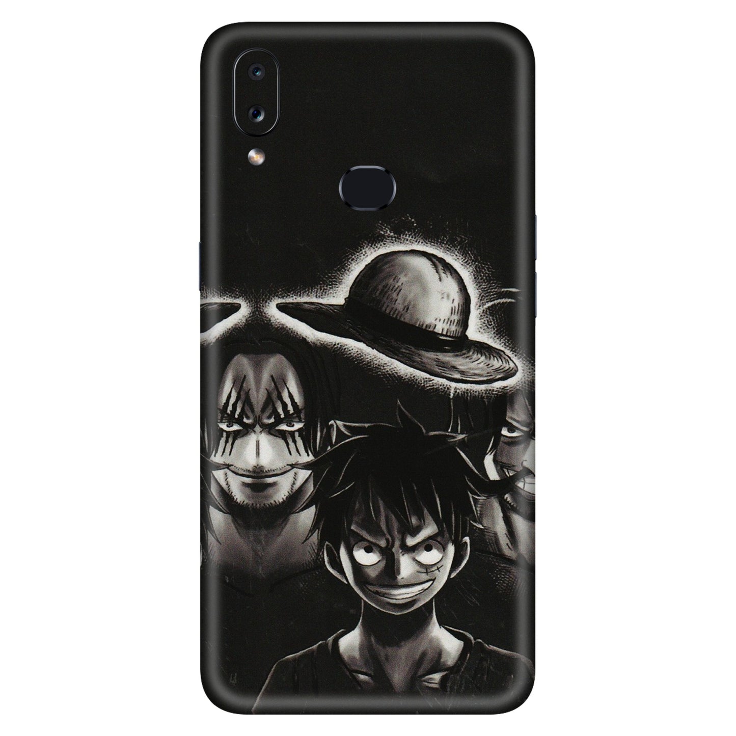 Samsung A/S Series Phone Skins (All Models) - Black Luffy Hat - 3D Embossed Finish (L-57) Samsung Galaxy A10S