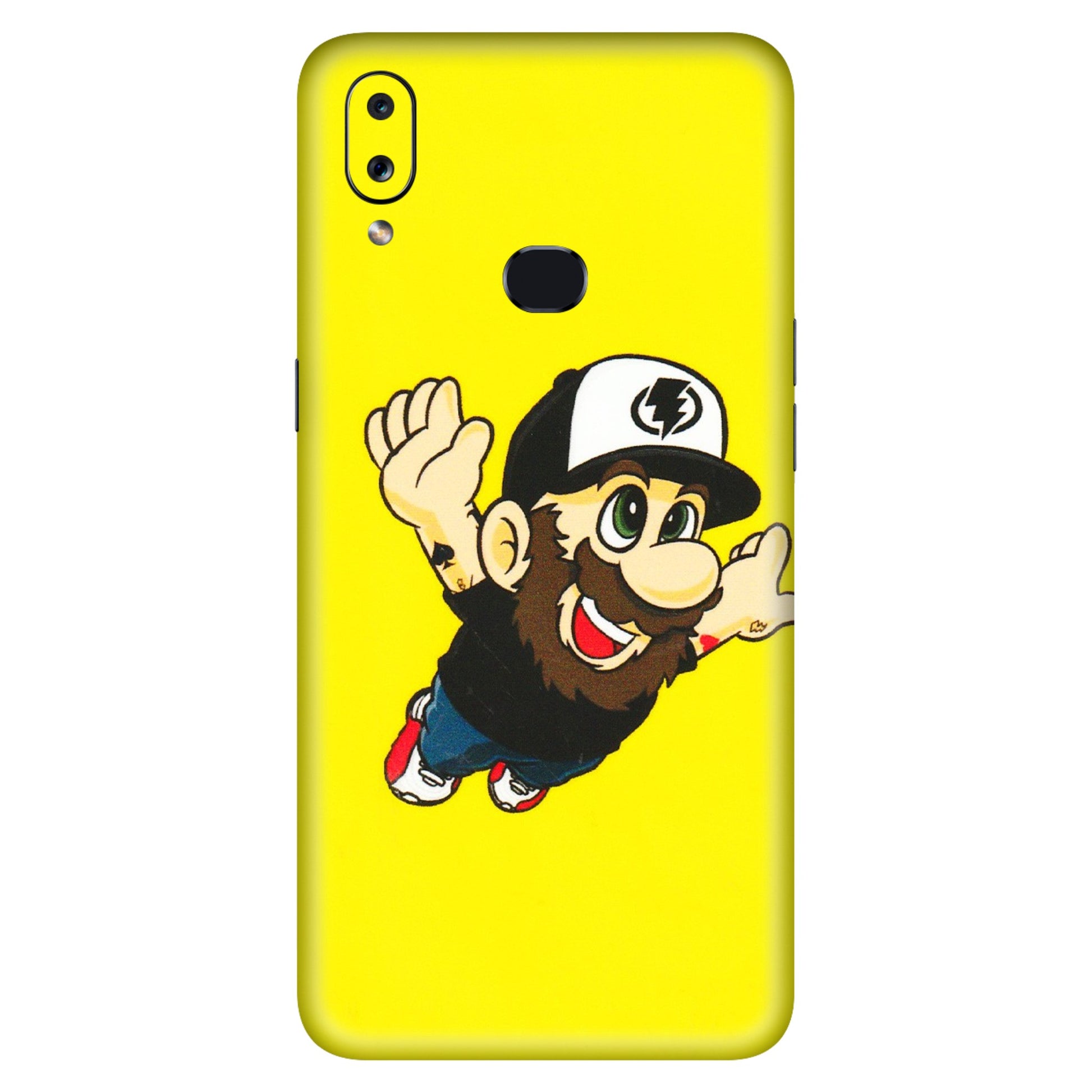 Samsung A/S Series Phone Skins (All Models) - Flying Beardo - 3D Embossed Finish (L-60) Samsung Galaxy A10S