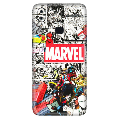 Samsung A/S Series Phone Skins (All Models) - Marvel Colorful Comic - 3D Embossed Finish (L-64) Samsung Galaxy A10S