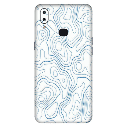 Samsung A/S Series Phone Skins (All Models) - Blue And White Swirls - Matte Finish (M-139) Samsung Galaxy A10S