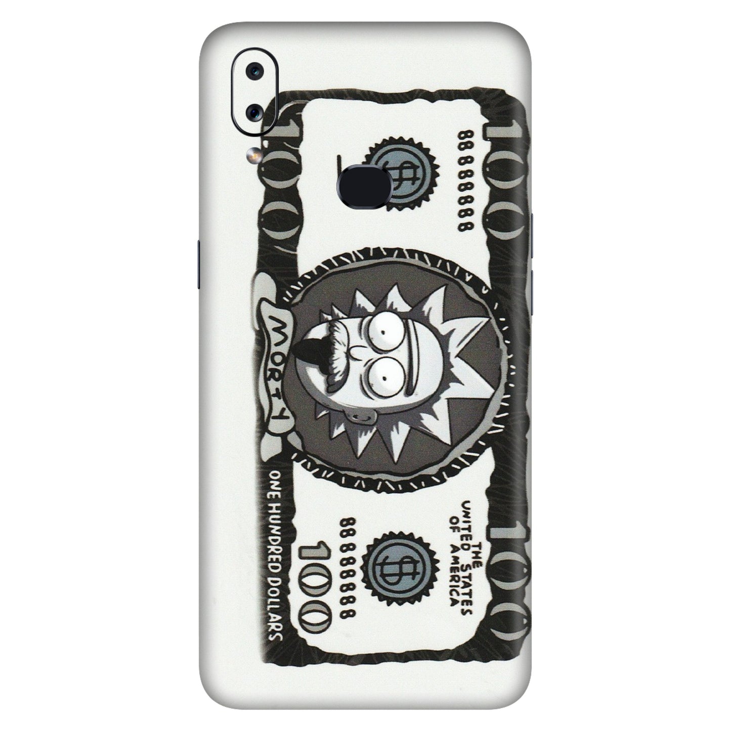 Samsung A/S Series Phone Skins (All Models) - Rick And Morty Hundred Dollar Anime - Matte Finish (M-161) Samsung Galaxy A10S