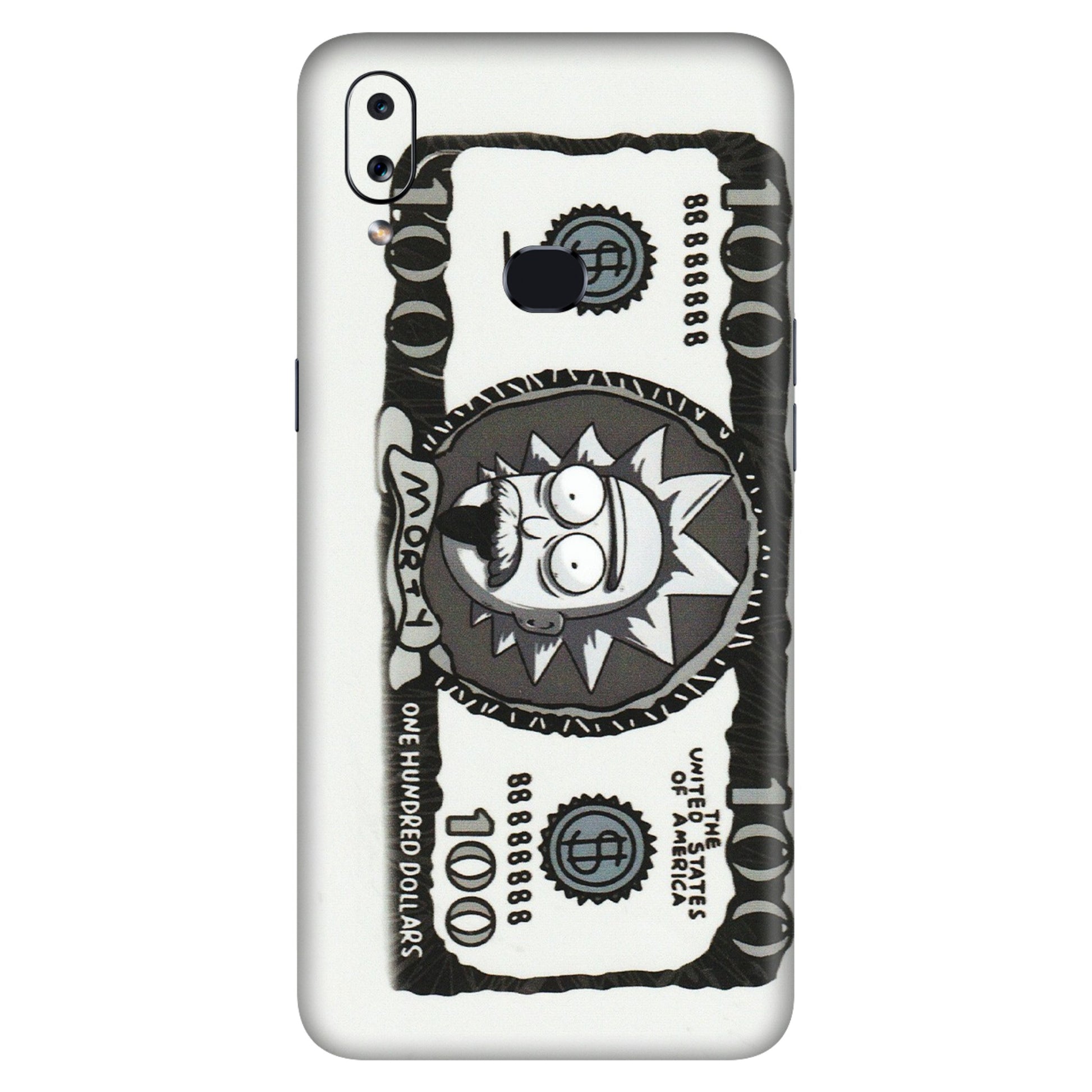 Samsung A/S Series Phone Skins (All Models) - Rick And Morty Hundred Dollar Anime - Matte Finish (M-161) Samsung Galaxy A10S