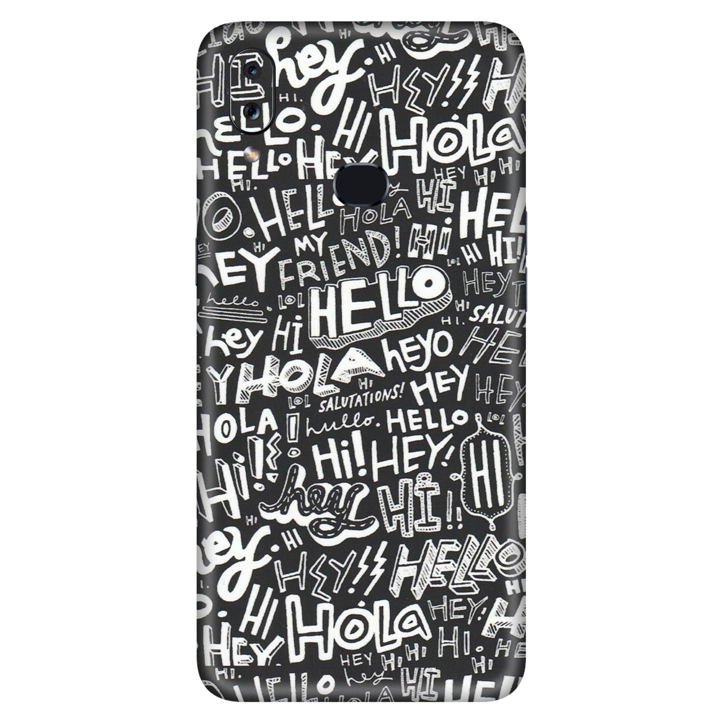 Samsung A/S Series Phone Skins (All Models) - Hi Hello Doodles - Matte Finish (M-25) Samsung Galaxy A10S