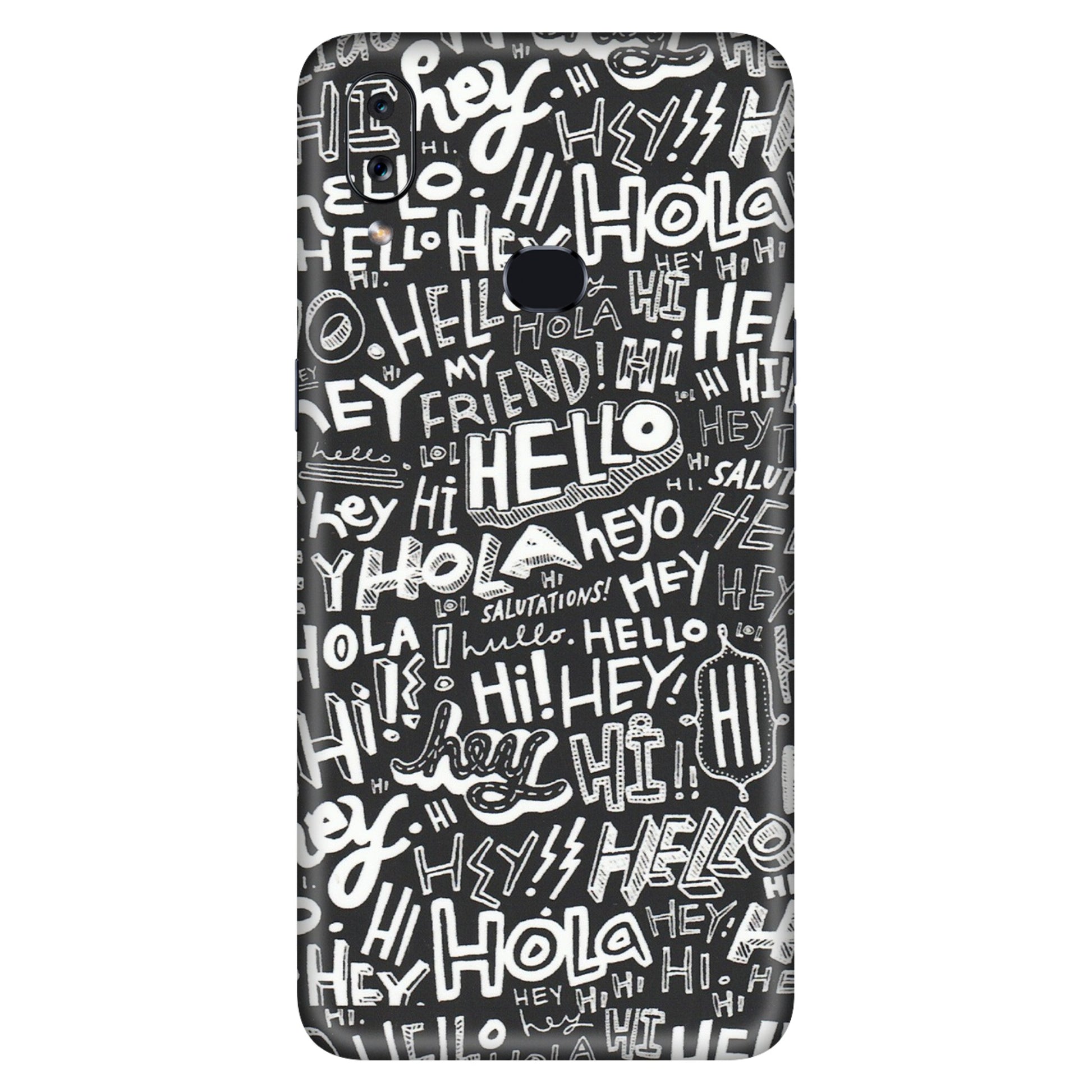 Samsung A/S Series Phone Skins (All Models) - Hi Hello Doodles - Matte Finish (M-25) Samsung Galaxy A10S