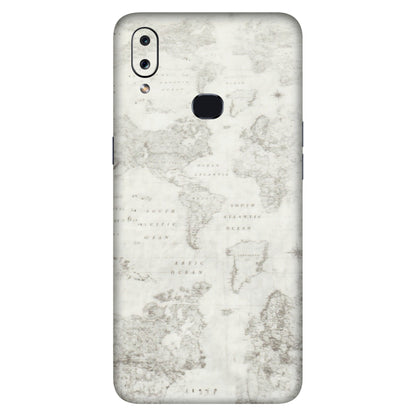 Samsung A/S Series Phone Skins (All Models) - World Travel Map - Transparent Finish (T-04) Samsung Galaxy A10S