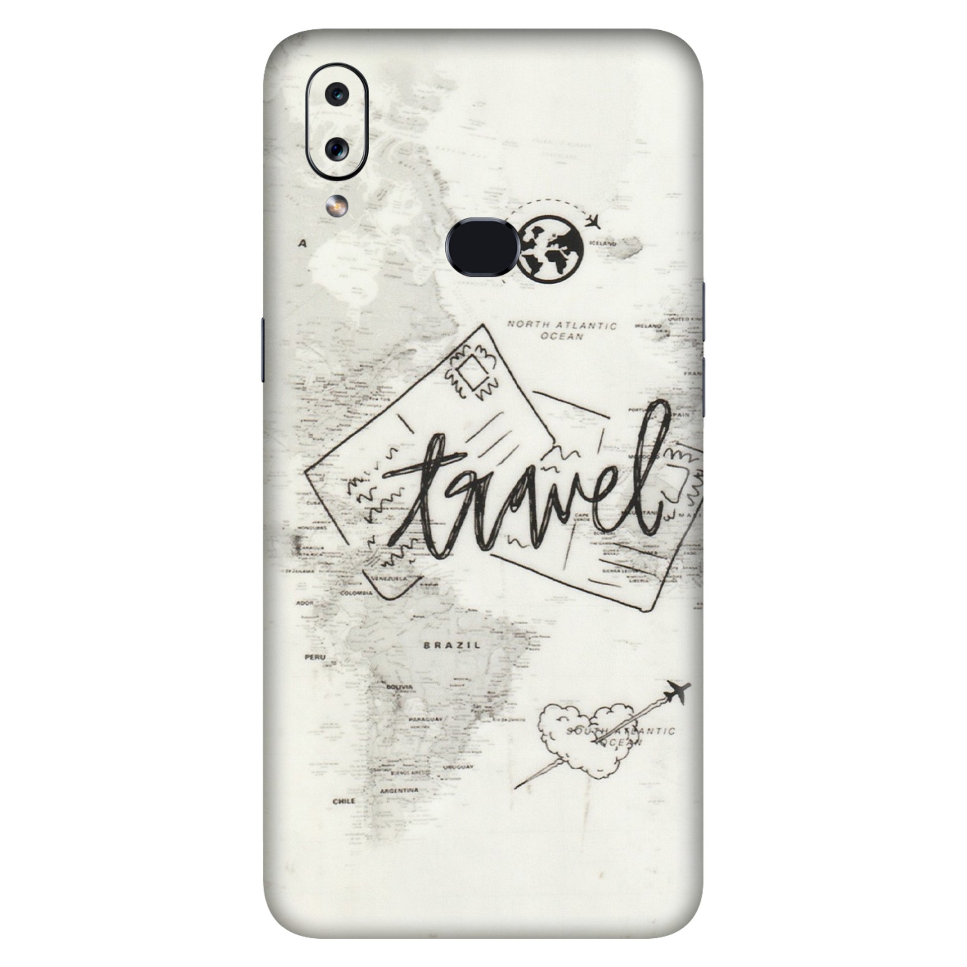 Samsung A/S Series Phone Skins (All Models) - Travel Ticket - Transparent Finish (T-06) Samsung Galaxy A10S