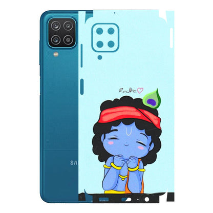 Samsung A/S Series Phone Skins (All Models) - Radhe Radhe Cute Toon - 3D Embossed Finish (L-05) Samsung Galaxy A12