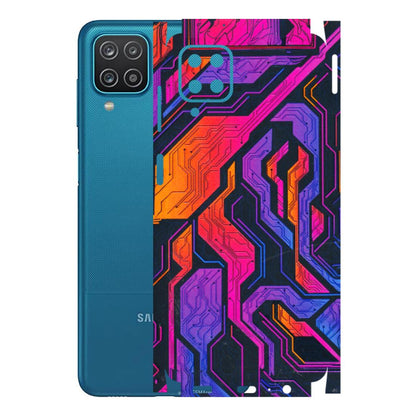 Samsung A/S Series Phone Skins (All Models) - Tech Circuits Futuristic - 3D Embossed Finish (L-07) Samsung Galaxy A12
