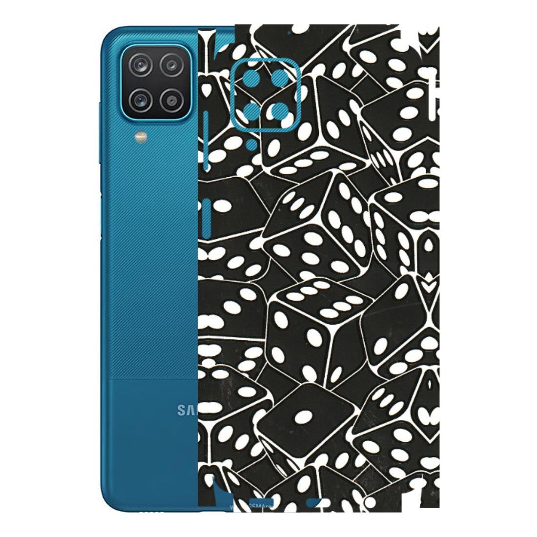Samsung A/S Series Phone Skins (All Models) - Big Black Dices - 3D Embossed Finish (L-106) Samsung Galaxy A12