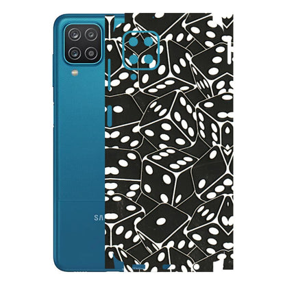 Samsung A/S Series Phone Skins (All Models) - Big Black Dices - 3D Embossed Finish (L-106) Samsung Galaxy A12