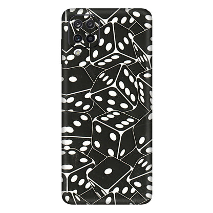 Samsung A/S Series Phone Skins (All Models) - Big Black Dices - 3D Embossed Finish (L-106) Samsung Galaxy A12