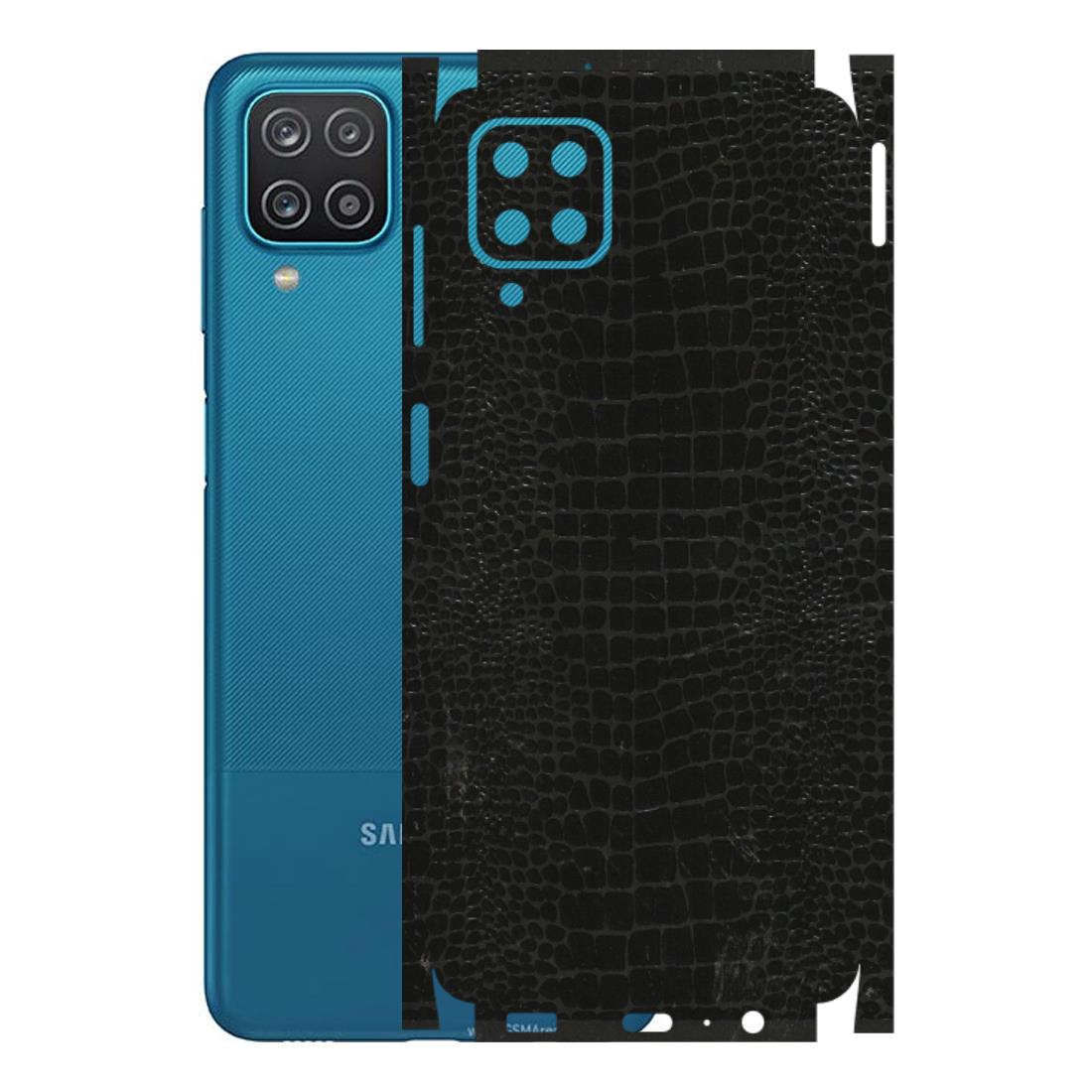 Samsung A/S Series Phone Skins (All Models) - Snake Leather Black - 3D Embossed Finish (L-107) Samsung Galaxy A12