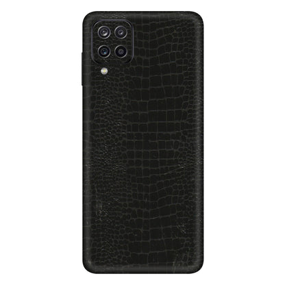 Samsung A/S Series Phone Skins (All Models) - Snake Leather Black - 3D Embossed Finish (L-107) Samsung Galaxy A12