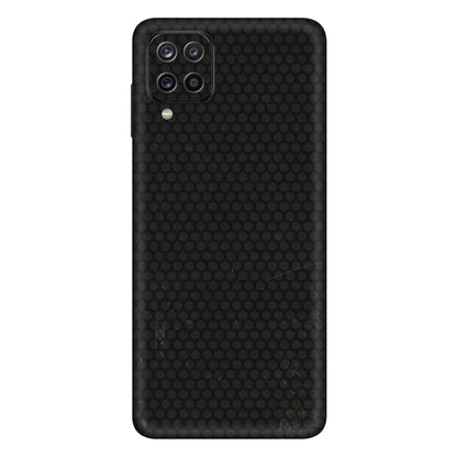Samsung A/S Series Phone Skins (All Models) - Black honeycomb - 3D Embossed Finish (L-114) Samsung Galaxy A12