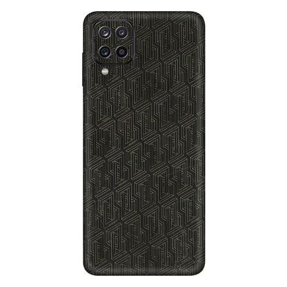 Samsung A/S Series Phone Skins (All Models) - Black Abstract Pattern - 3D Embossed Finish (L-117) Samsung Galaxy A12