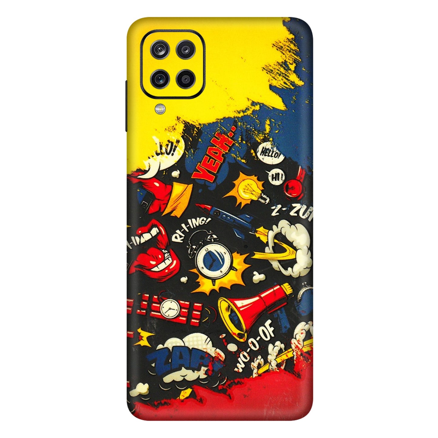 Samsung A/S Series Phone Skins (All Models) - Pacific Doodle Art - 3D Embossed Finish (L-120) Samsung Galaxy A12