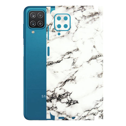 Samsung A/S Series Phone Skins (All Models) - Black and White Marble Texture - 3D Embossed Finish (L-124) Samsung Galaxy A12