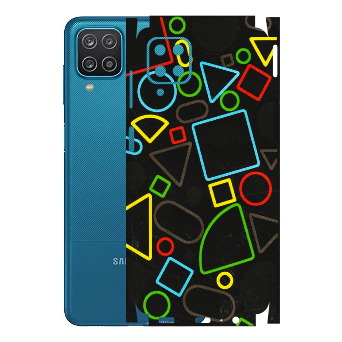 Samsung A/S Series Phone Skins (All Models) - Black Shapes - 3D Embossed Finish (L-131) Samsung Galaxy A12