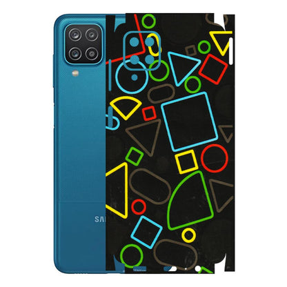 Samsung A/S Series Phone Skins (All Models) - Black Shapes - 3D Embossed Finish (L-131) Samsung Galaxy A12