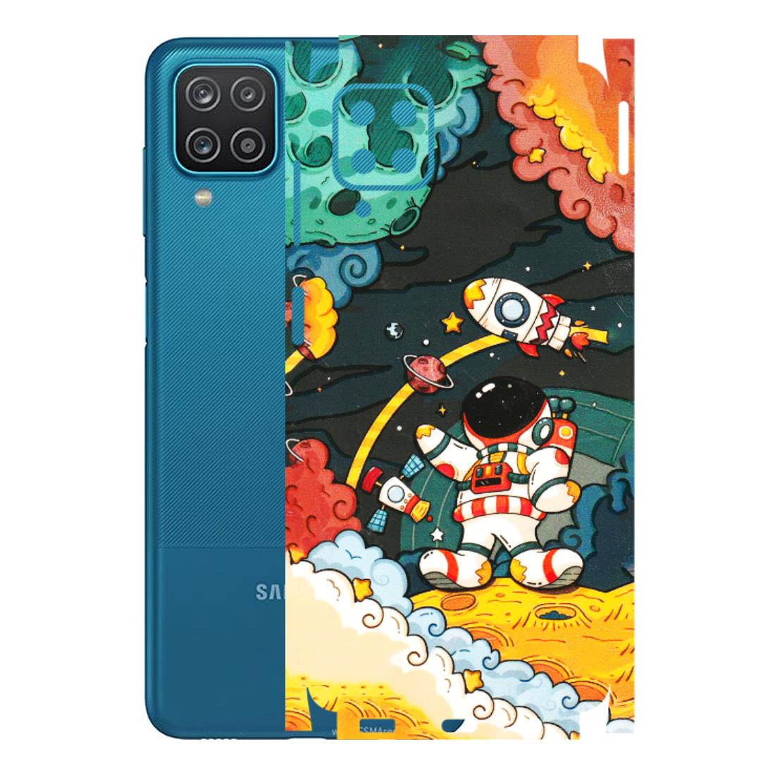 Samsung A/S Series Phone Skins (All Models) - Astronauts & Spaceship - 3D Embossed Finish (L-145) Samsung Galaxy A12