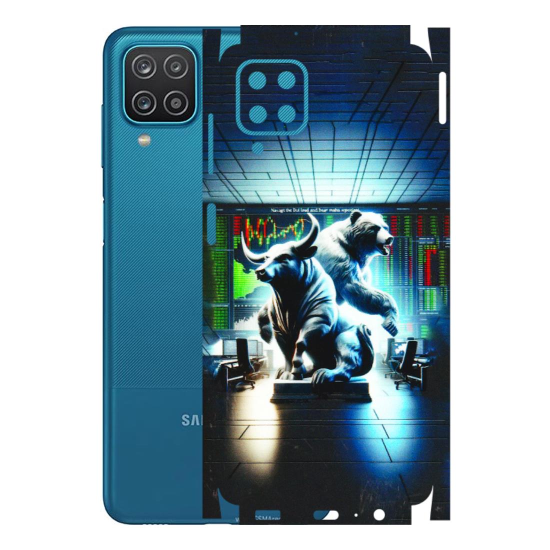 Samsung A/S Series Phone Skins (All Models) - Stock Market Sensex Bear vs Bulls - 3D Embossed Finish (L-15) Samsung Galaxy A12