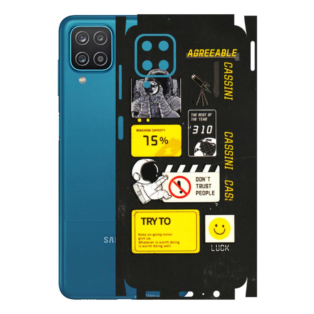 Samsung A/S Series Phone Skins (All Models) - Black Cassini - 3D Embossed Finish (L-161) Samsung Galaxy A12