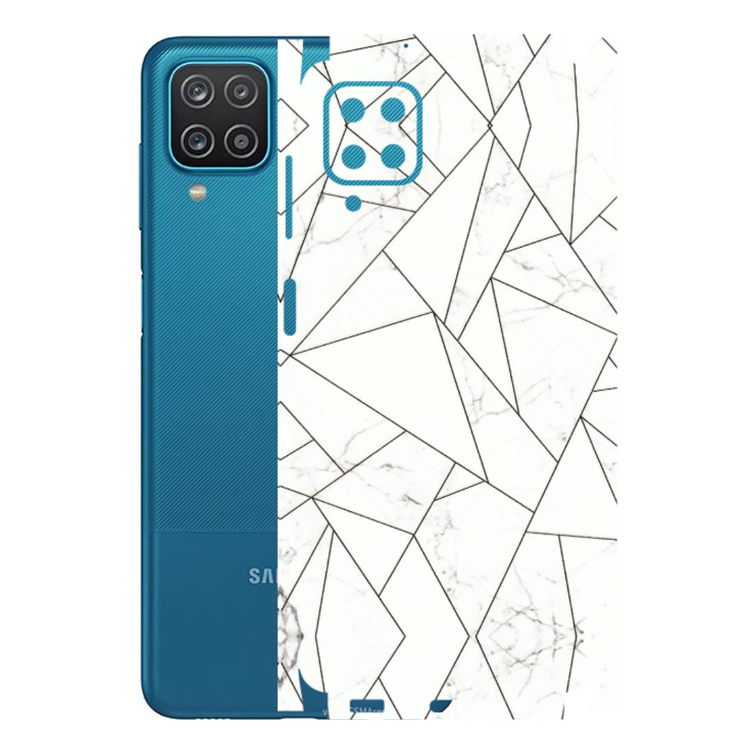 Samsung A/S Series Phone Skins (All Models) - Luxury White Marble Effect - 3D Embossed Finish (L-168) Samsung Galaxy A12