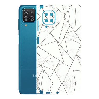 Samsung A/S Series Phone Skins (All Models) - Luxury White Marble Effect - 3D Embossed Finish (L-168) Samsung Galaxy A12