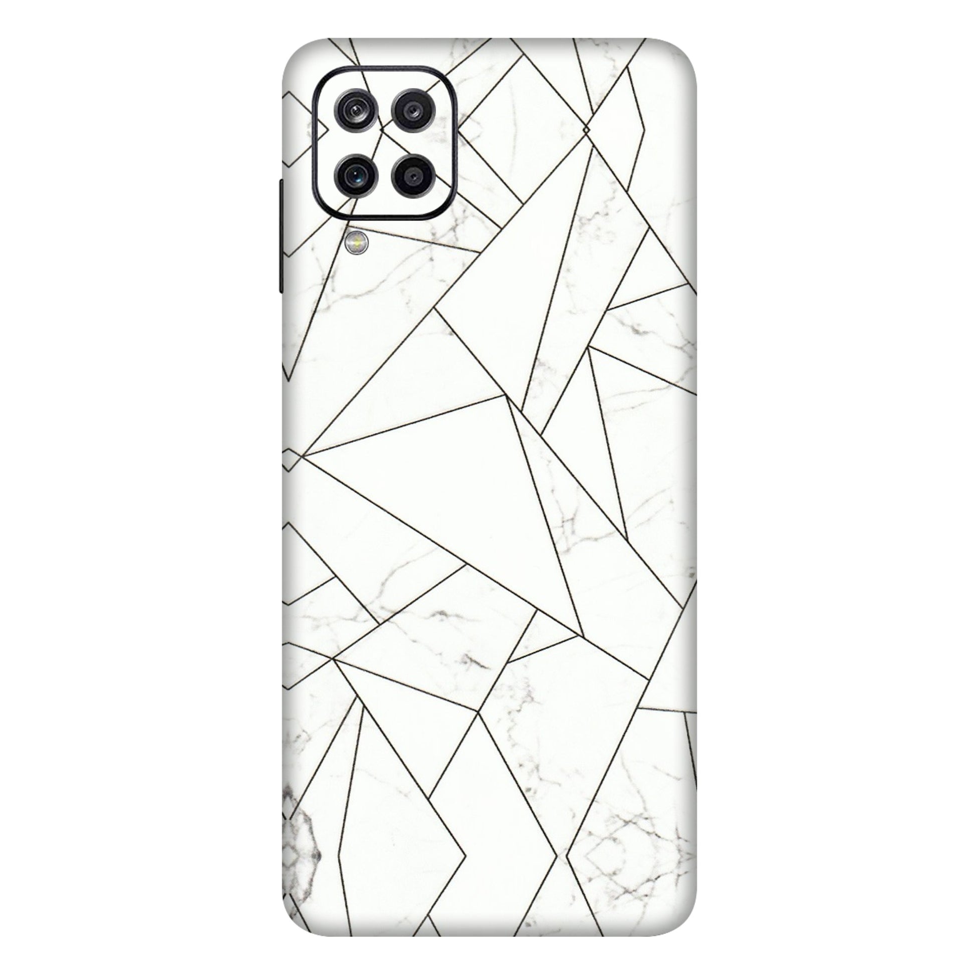 Samsung A/S Series Phone Skins (All Models) - Luxury White Marble Effect - 3D Embossed Finish (L-168) Samsung Galaxy A12