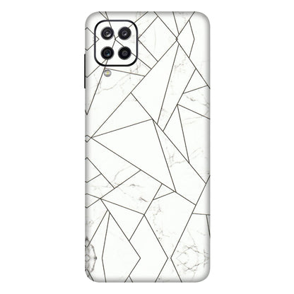 Samsung A/S Series Phone Skins (All Models) - Luxury White Marble Effect - 3D Embossed Finish (L-168) Samsung Galaxy A12