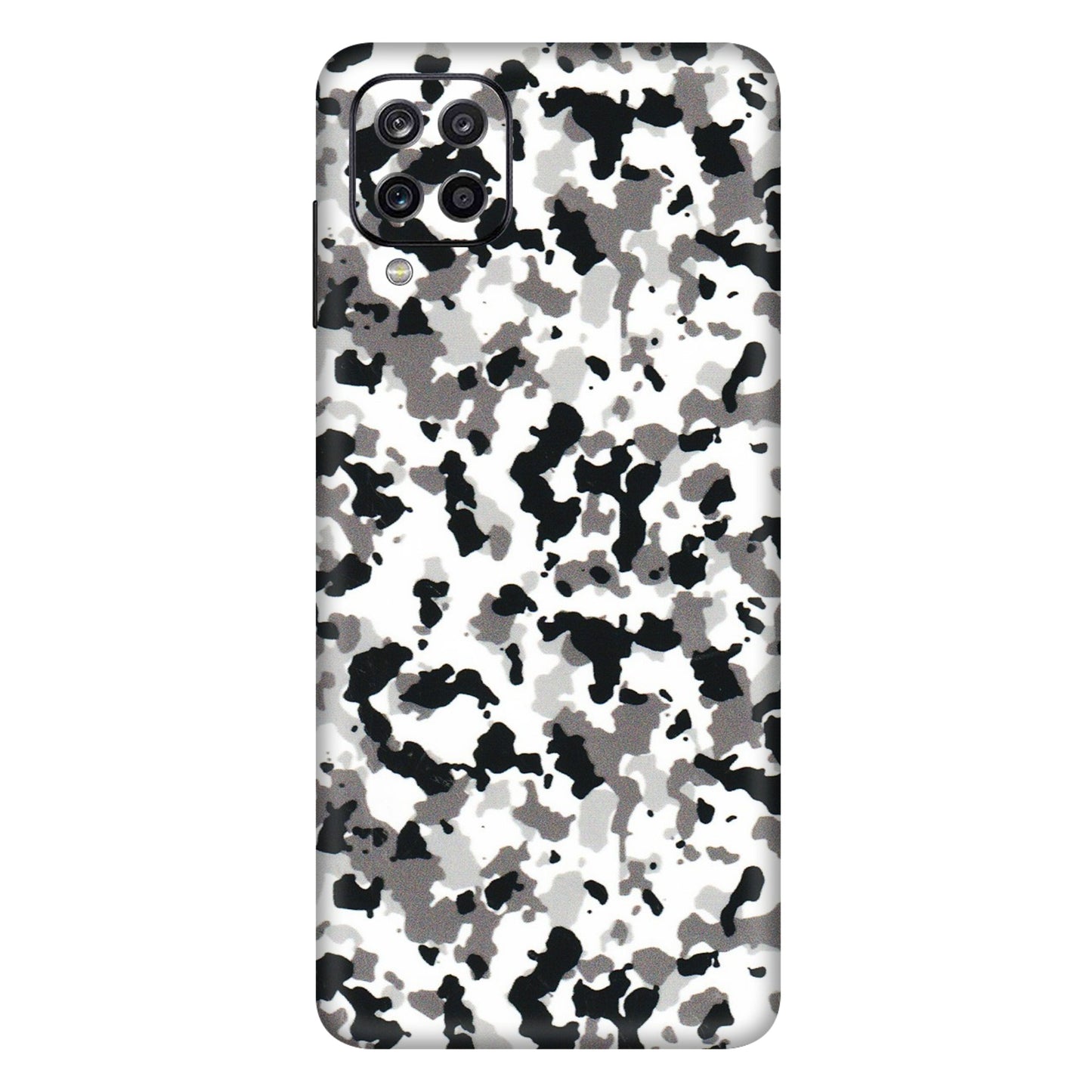 Samsung A/S Series Phone Skins (All Models) - White Black Camouflage - 3D Embossed Finish (L-18) Samsung Galaxy A12