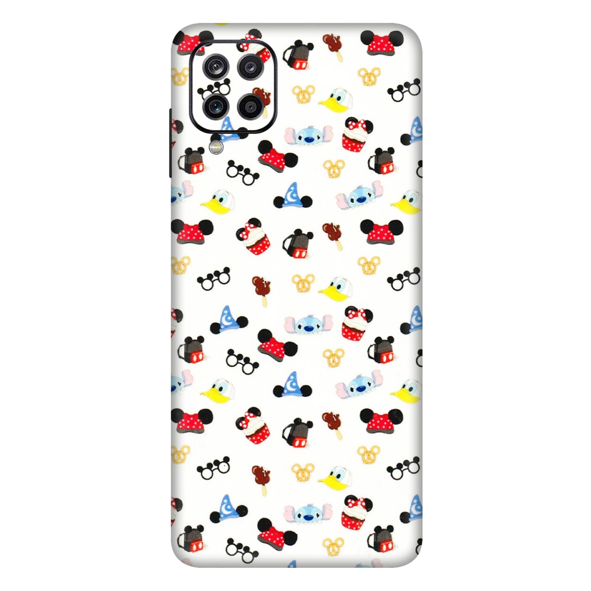 Samsung A/S Series Phone Skins (All Models) - Minnie Mouse & Donald Doodles s - 3D Embossed Finish (L-194) Samsung Galaxy A12