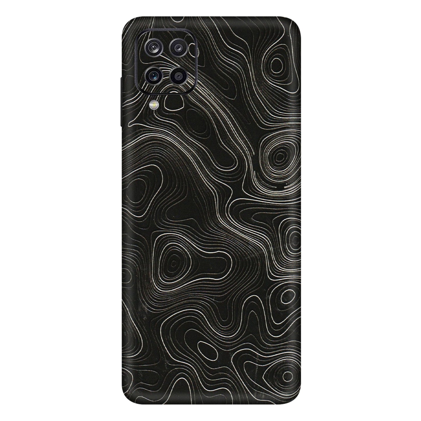 Samsung A/S Series Phone Skins (All Models) - Black Swirl - 3D Embossed Finish (L-196) Samsung Galaxy A12