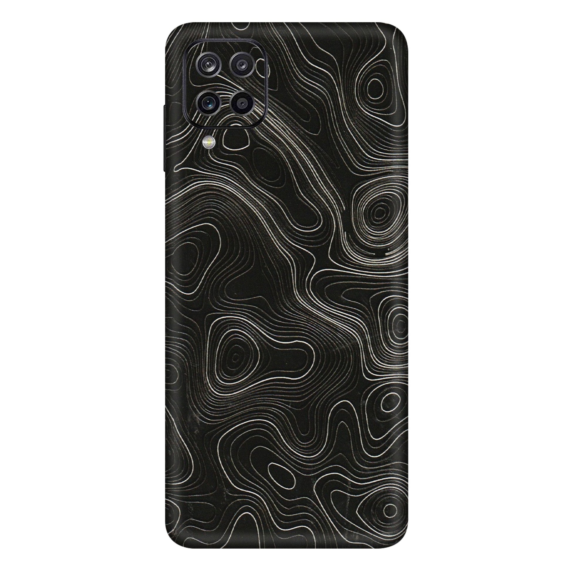 Samsung A/S Series Phone Skins (All Models) - Black Swirl - 3D Embossed Finish (L-196) Samsung Galaxy A12
